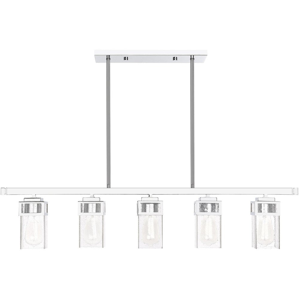 Silver Five Light Metal Dimmable Chandelier With Shades HomeRoots