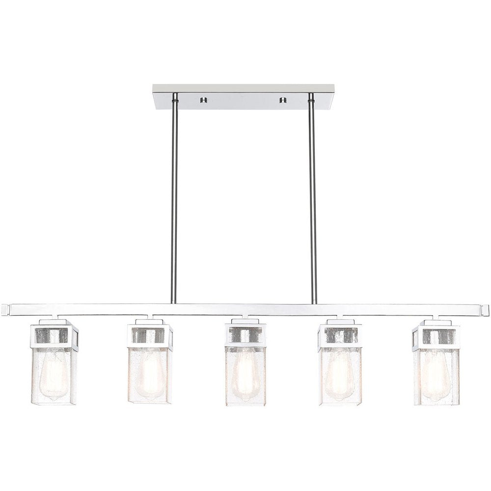 Silver Five Light Metal Dimmable Chandelier With Shades HomeRoots