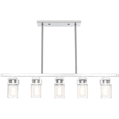Silver Five Light Metal Dimmable Chandelier With Shades HomeRoots