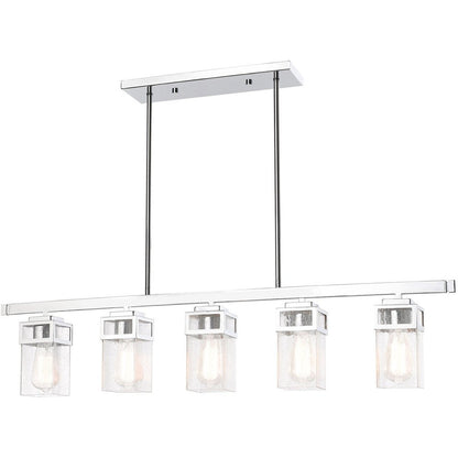 Silver Five Light Metal Dimmable Chandelier With Shades HomeRoots