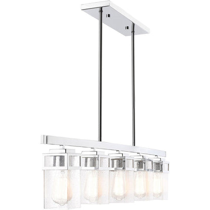 Silver Five Light Metal Dimmable Chandelier With Shades HomeRoots