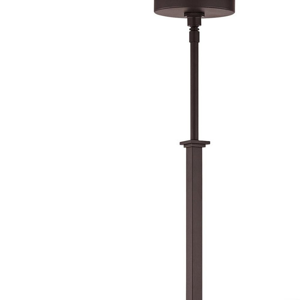 Bronze Five Light Metal Dimmable Chandelier With Shades HomeRoots