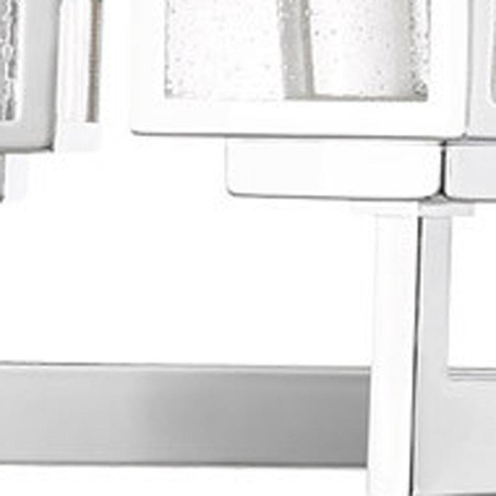 Silver Six Light Metal Dimmable Chandelier With Shades HomeRoots