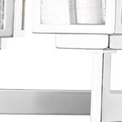 Silver Six Light Metal Dimmable Chandelier With Shades HomeRoots