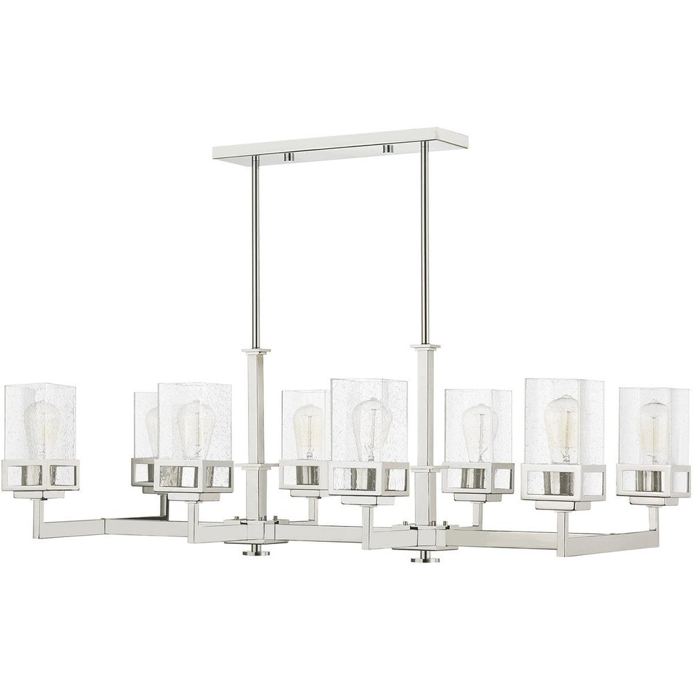 Silver Eight Light Metal Dimmable Chandelier With Shades HomeRoots
