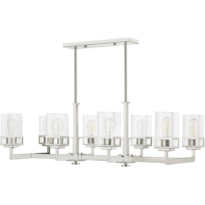 Silver Eight Light Metal Dimmable Chandelier With Shades HomeRoots