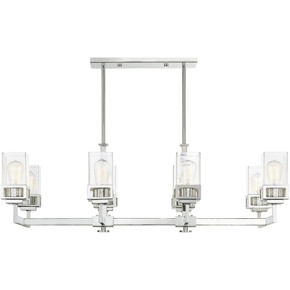 Silver Eight Light Metal Dimmable Chandelier With Shades HomeRoots