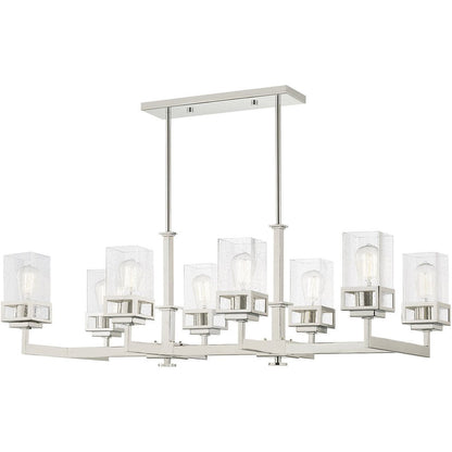 Silver Eight Light Metal Dimmable Chandelier With Shades HomeRoots