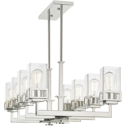 Silver Eight Light Metal Dimmable Chandelier With Shades HomeRoots