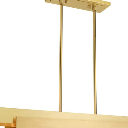 Brass Four Light Metal Dimmable Chandelier With Shades HomeRoots