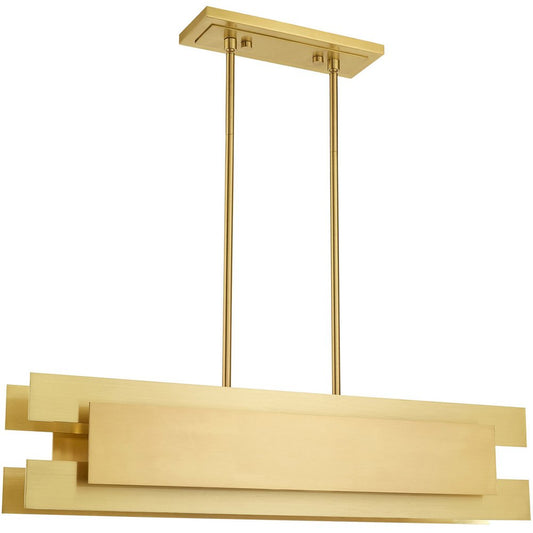 Brass Four Light Metal Dimmable Chandelier With Shades HomeRoots