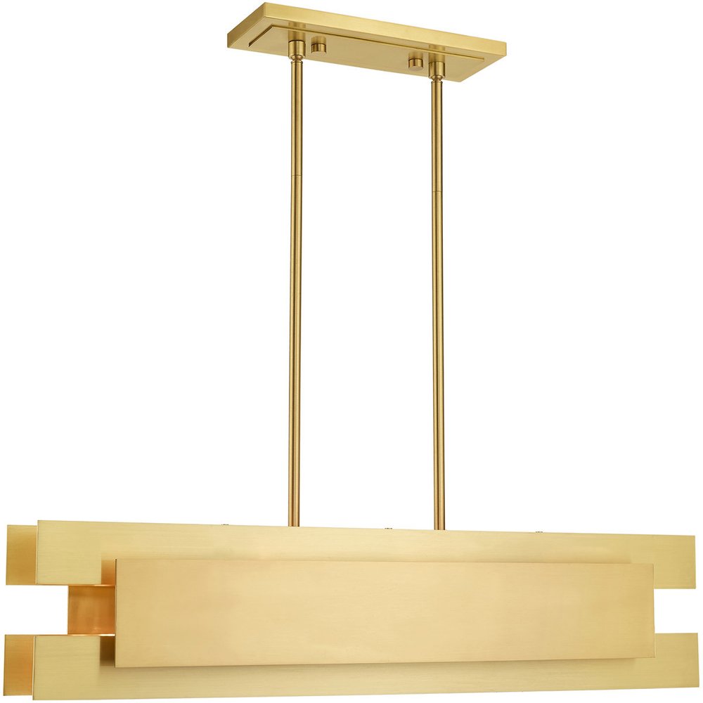 Brass Four Light Metal Dimmable Chandelier With Shades HomeRoots