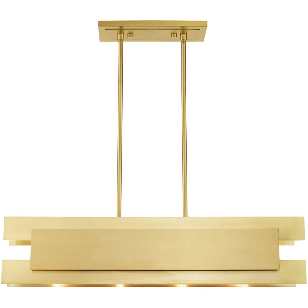 Brass Four Light Metal Dimmable Chandelier With Shades HomeRoots
