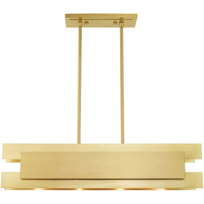 Brass Four Light Metal Dimmable Chandelier With Shades HomeRoots