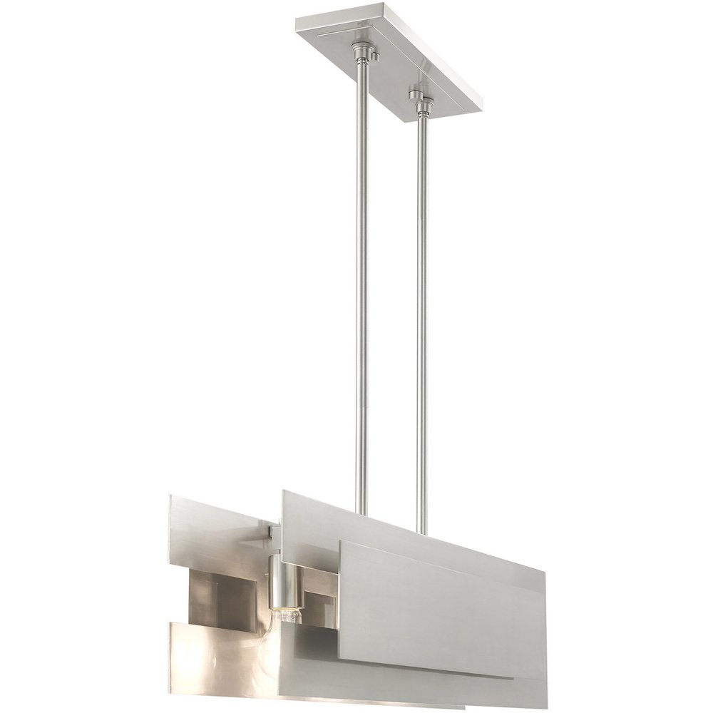 Nickel Four Light Metal Dimmable Chandelier With Shades HomeRoots