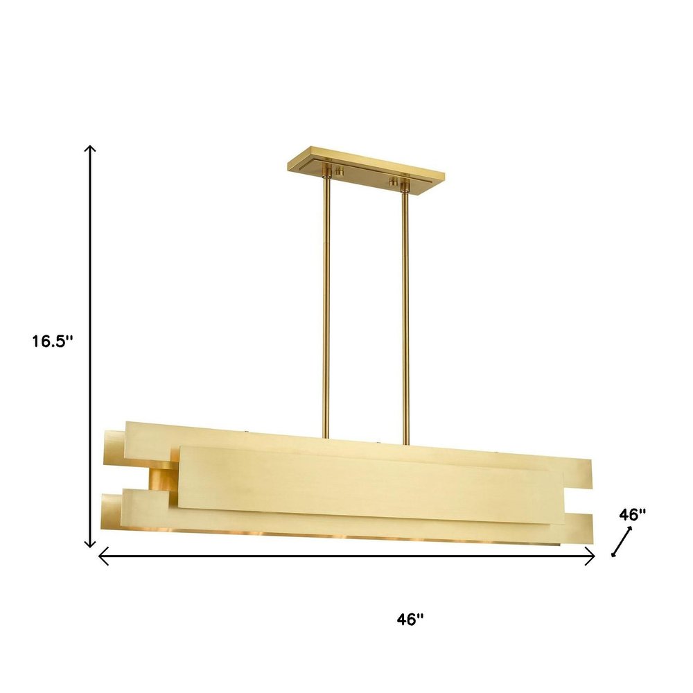 Brass Five Light Metal Dimmable Chandelier With Shades HomeRoots