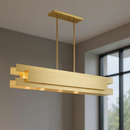 Brass Five Light Metal Dimmable Chandelier With Shades HomeRoots