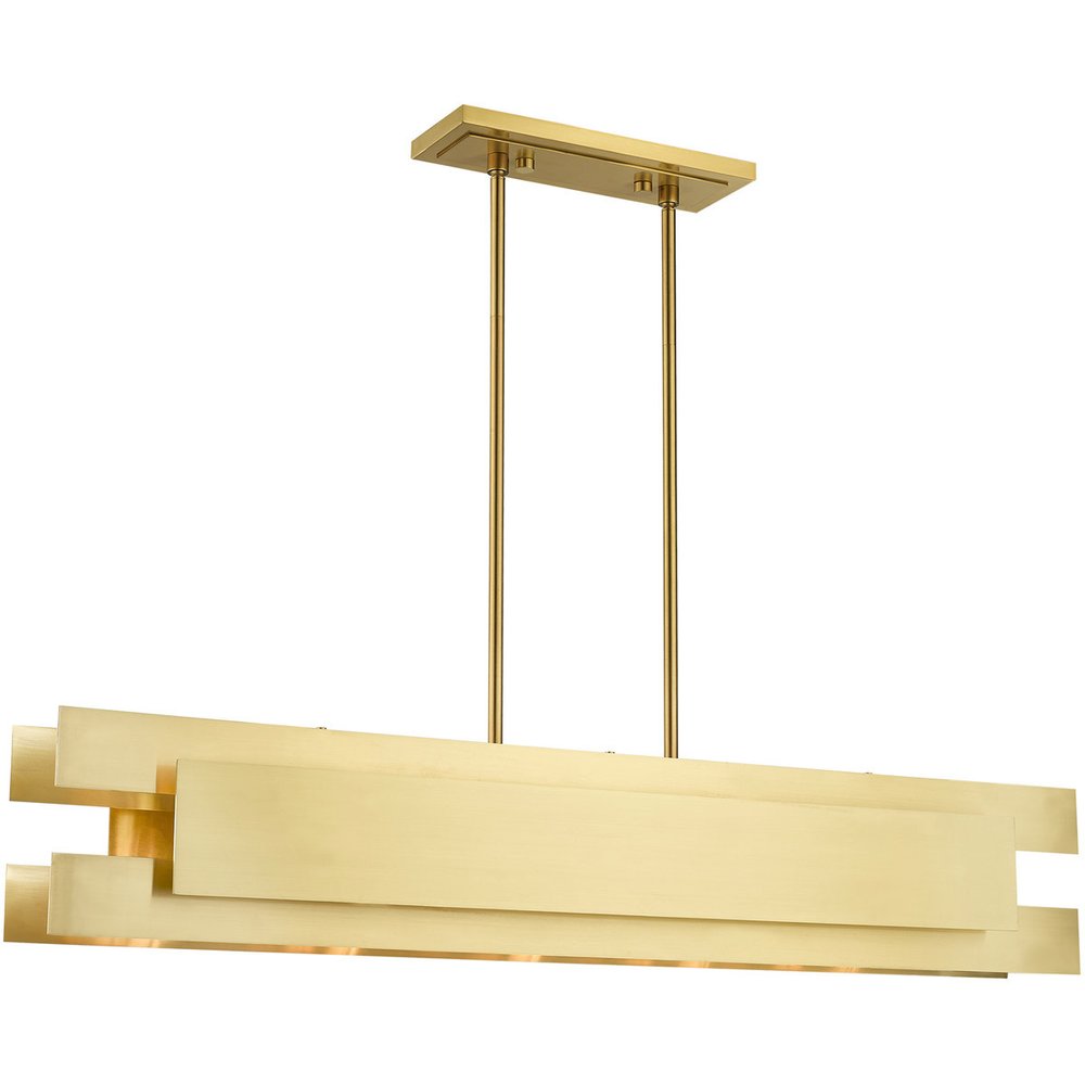 Brass Five Light Metal Dimmable Chandelier With Shades HomeRoots