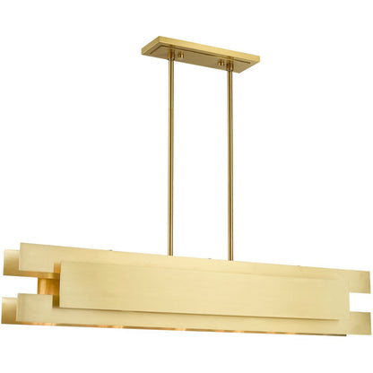Brass Five Light Metal Dimmable Chandelier With Shades HomeRoots