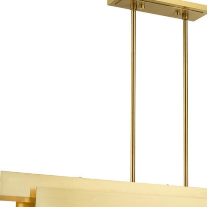 Brass Five Light Metal Dimmable Chandelier With Shades HomeRoots
