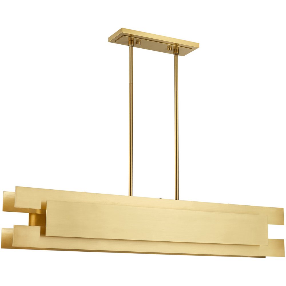 Brass Five Light Metal Dimmable Chandelier With Shades HomeRoots