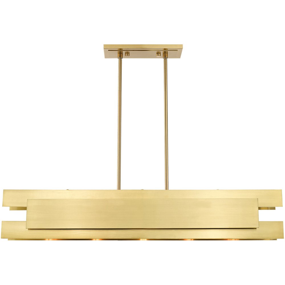 Brass Five Light Metal Dimmable Chandelier With Shades HomeRoots