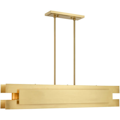 Brass Five Light Metal Dimmable Chandelier With Shades HomeRoots