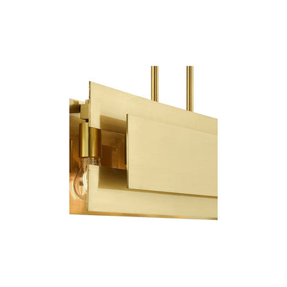Brass Five Light Metal Dimmable Chandelier With Shades HomeRoots