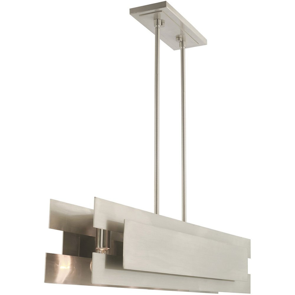 Nickel Five Light Metal Dimmable Chandelier With Shades HomeRoots