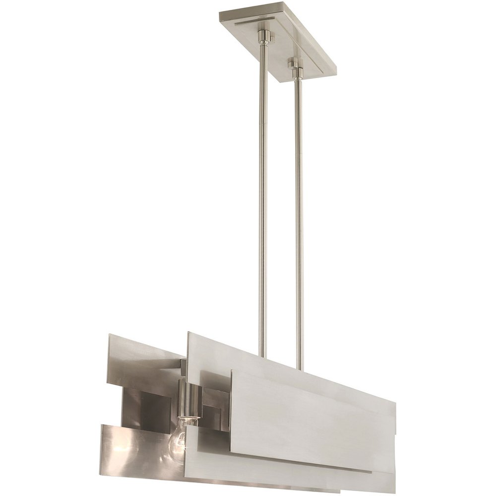 Nickel Five Light Metal Dimmable Chandelier With Shades HomeRoots