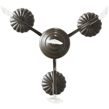 Bronze Three Light Metal Dimmable Chandelier With Shades HomeRoots