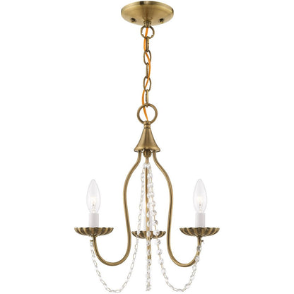 Three Light Dimmable Chandelier With Shades HomeRoots