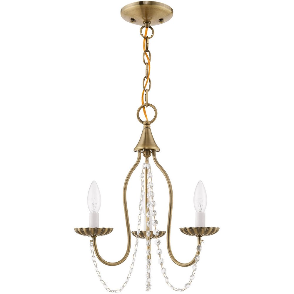 Three Light Dimmable Chandelier With Shades HomeRoots