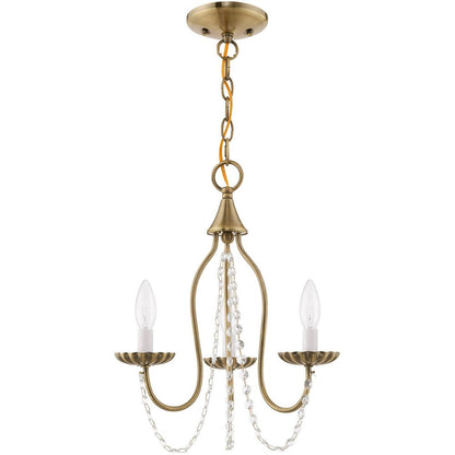 Three Light Dimmable Chandelier With Shades HomeRoots