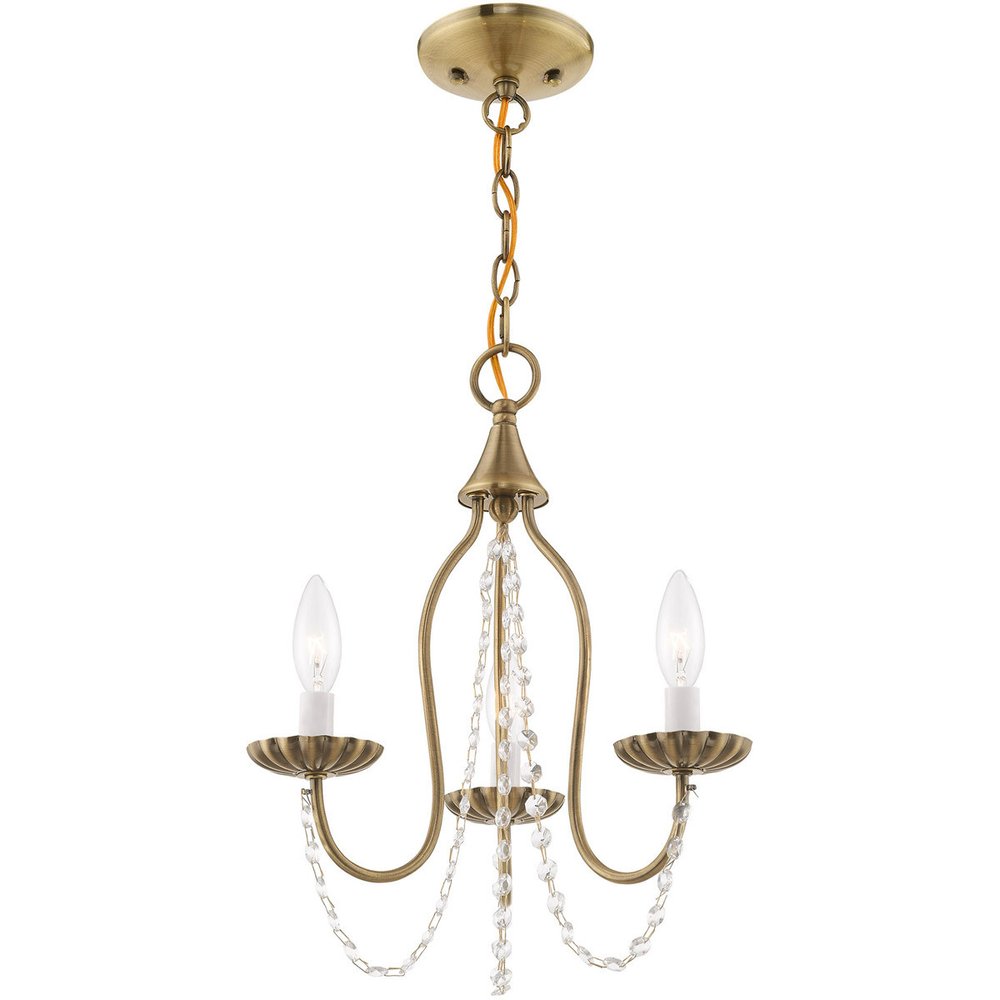 Three Light Dimmable Chandelier With Shades HomeRoots