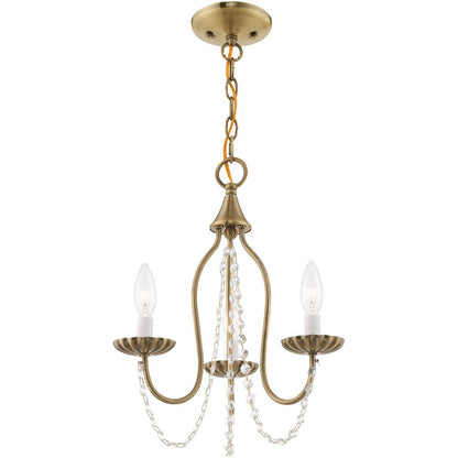 Three Light Dimmable Chandelier With Shades HomeRoots