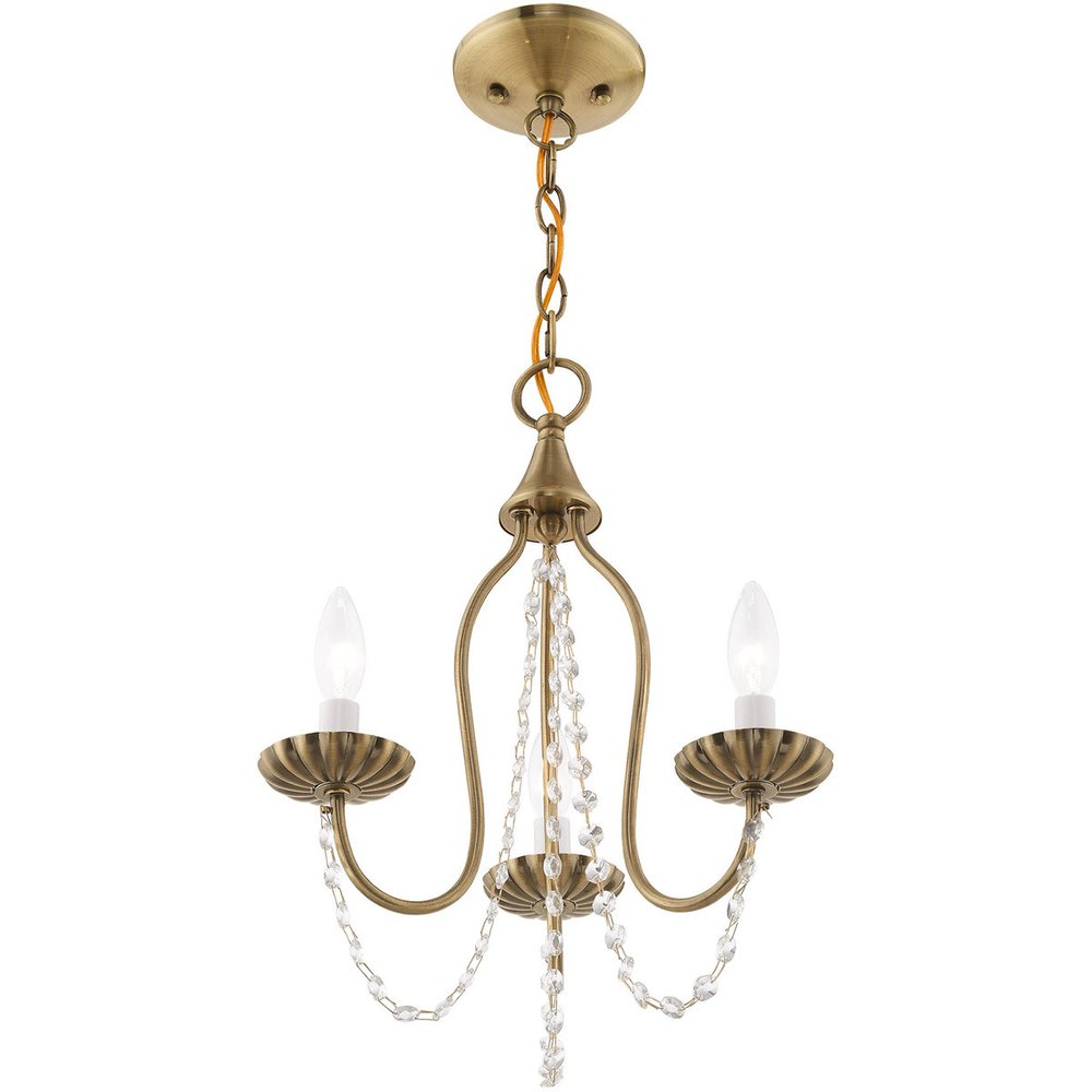 Three Light Dimmable Chandelier With Shades HomeRoots
