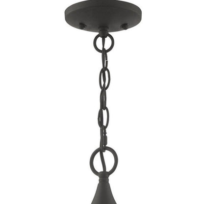 Black Three Light Metal Dimmable Chandelier With Shades HomeRoots