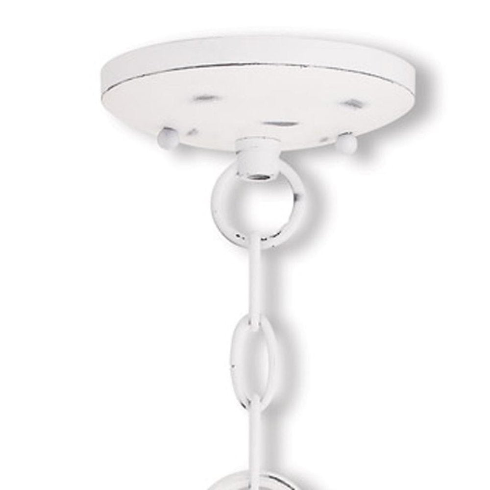 White Three Light Metal Dimmable Chandelier With Shades HomeRoots