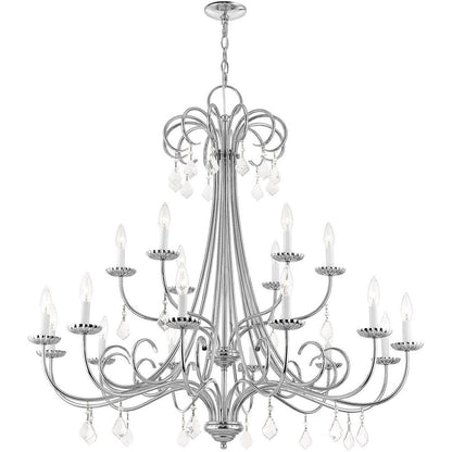 Silver Multi Light Metal Dimmable Chandelier With Shades HomeRoots
