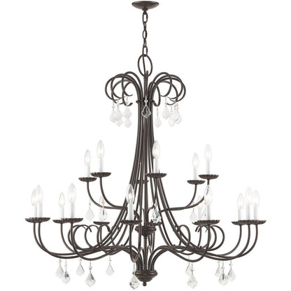 Bronze Multi Light Metal Dimmable Chandelier With Shades HomeRoots