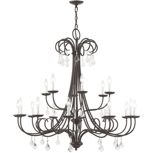 Bronze Multi Light Metal Dimmable Chandelier With Shades HomeRoots