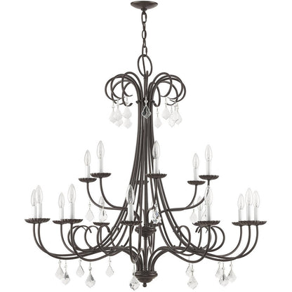 Bronze Multi Light Metal Dimmable Chandelier With Shades HomeRoots