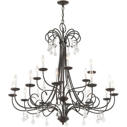 Bronze Multi Light Metal Dimmable Chandelier With Shades HomeRoots