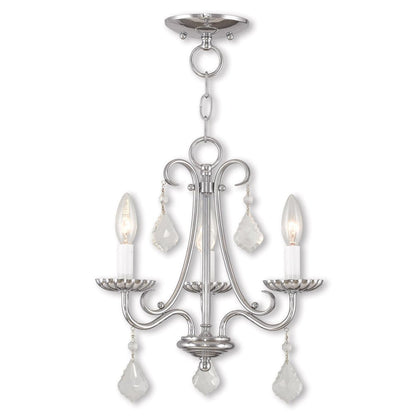 Three Light Dimmable Chandelier With Shades HomeRoots