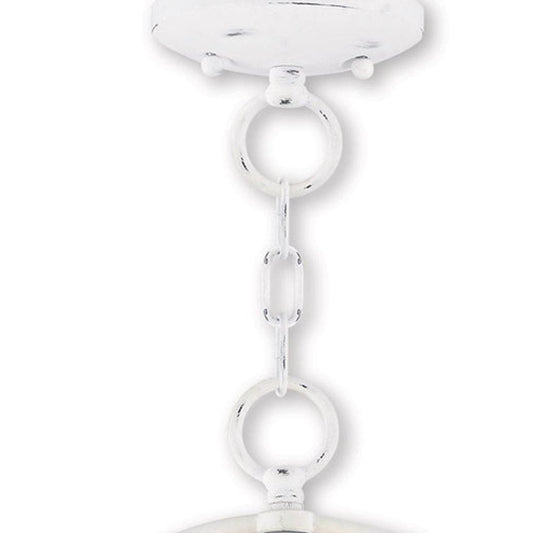 White Three Light Metal Dimmable Chandelier With Shades HomeRoots