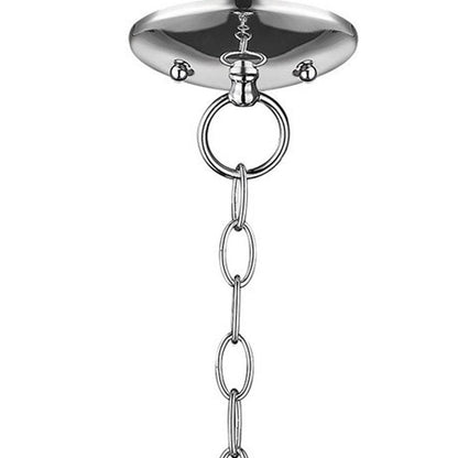 Silver Two Light Metal Dimmable Chandelier With Shades HomeRoots