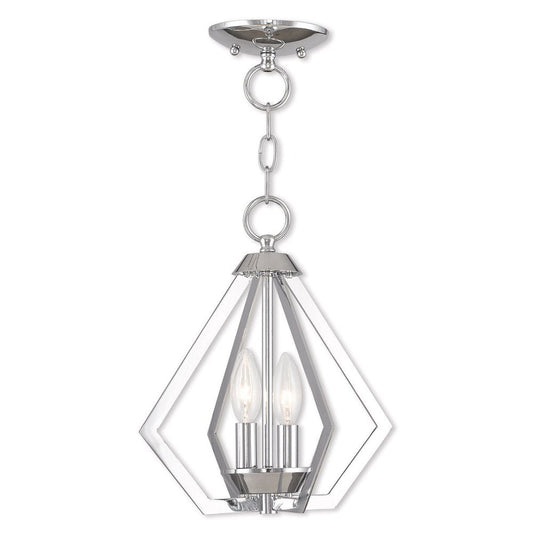 Silver Two Light Metal Dimmable Chandelier With Shades HomeRoots