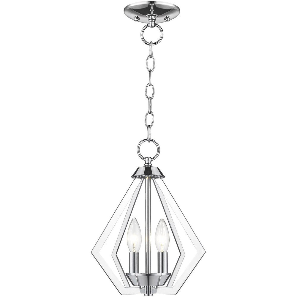 Silver Two Light Metal Dimmable Chandelier With Shades HomeRoots