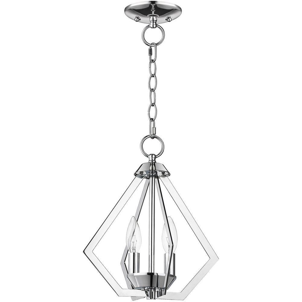 Silver Two Light Metal Dimmable Chandelier With Shades HomeRoots